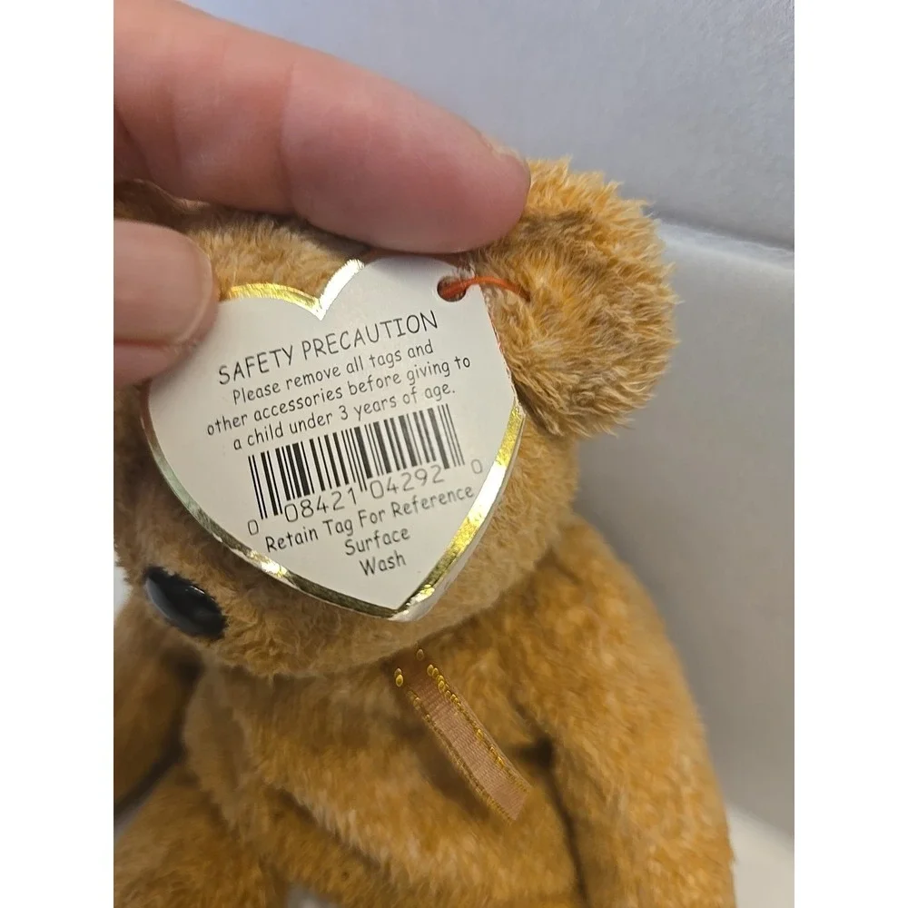 Ty Beanie Baby Cashew The Bear 2000‎ Brown Bear Plush Toy Doll with Tag